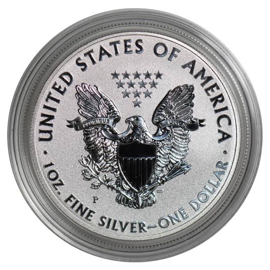 2011-P Reverse Proof Silver Eagle showing frosted background fields and mirror devices
